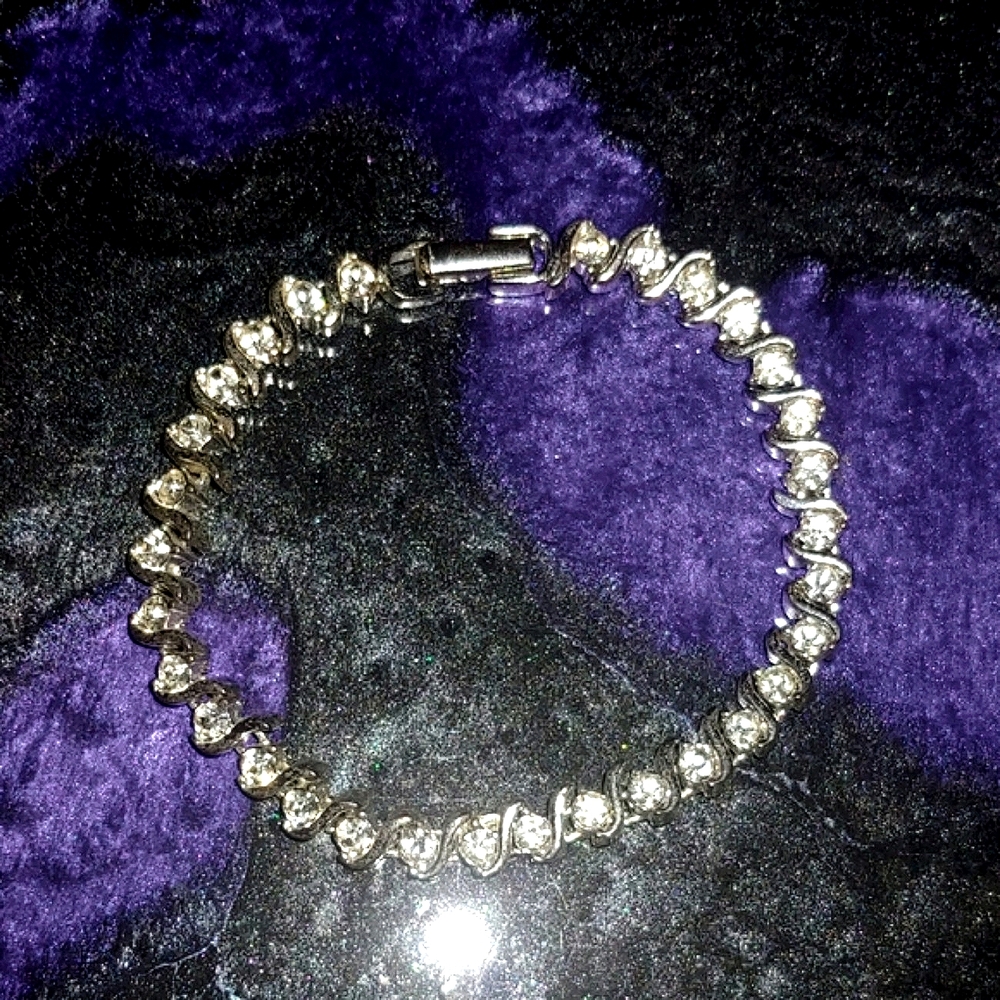 Super Sparkly Vintage Elegant Rhinestone Bracelet * 8" * Eyecatcher